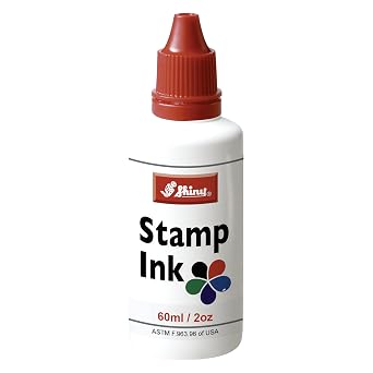 Shiny SHI-40604 Self-Inking Stamp Refill Ink by 2oz, Red Ink