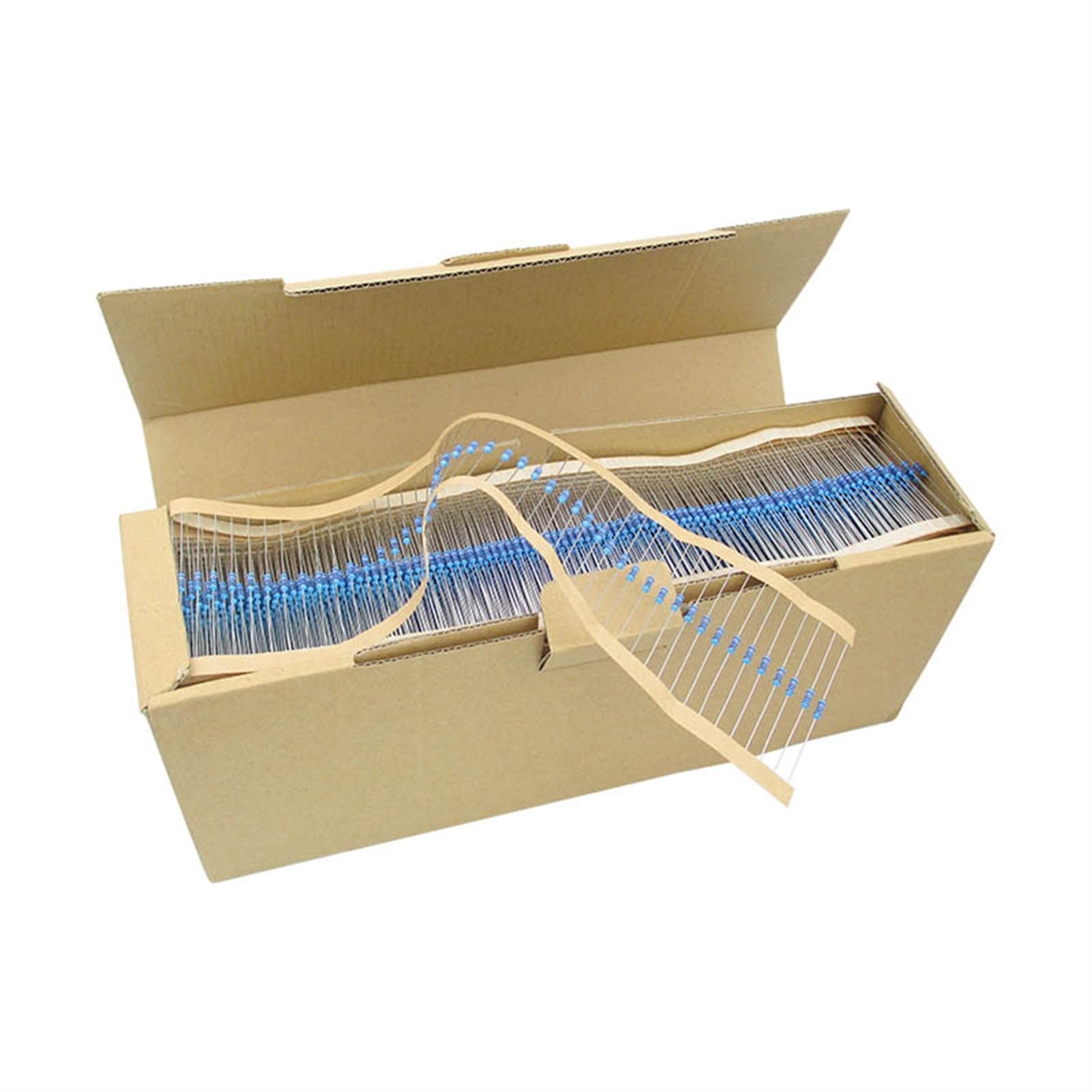 600 pz/Set 1% Resistore a Film Metallico Kit 10 Ohm - 1M Ohm Resistore Set Assortito (Size : 1-2W 300PCS)