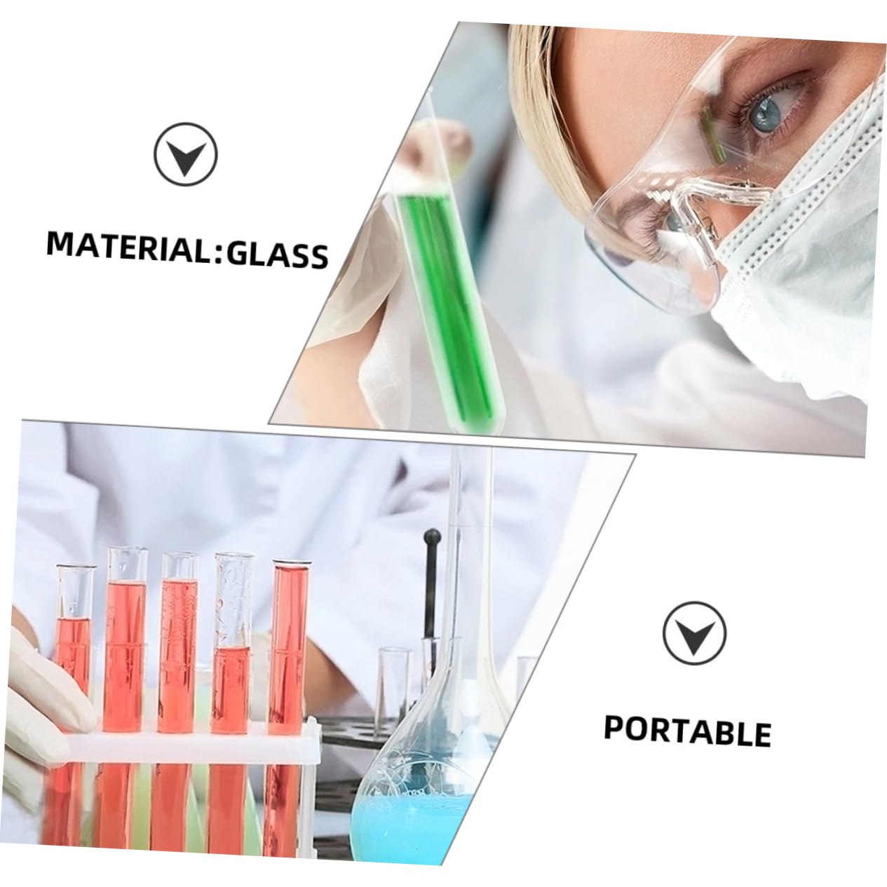 Tubes à Essai Outil Expérimental de Laboratoire en Verre Transparent 25 Ml Lot de 20 et Stockage Liquide pour Expériences Scientifiques