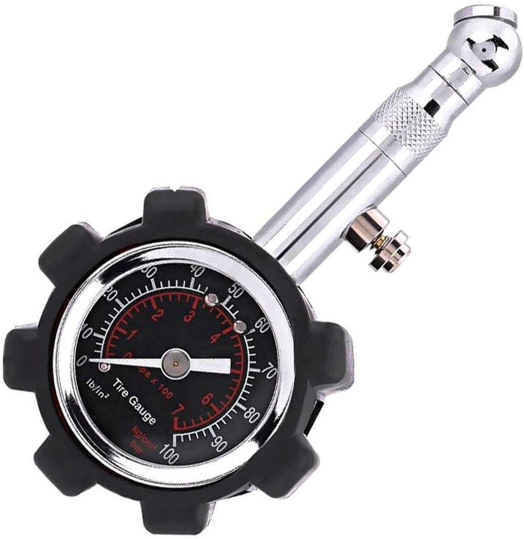 Tire Pressure Gauge (0-100 PSI) Heavy Duty, Certified Accurate with ...