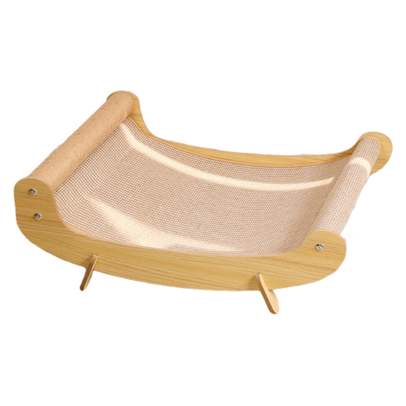 Salon griffoir chat en bois et sisal XL | Lit grattage félin