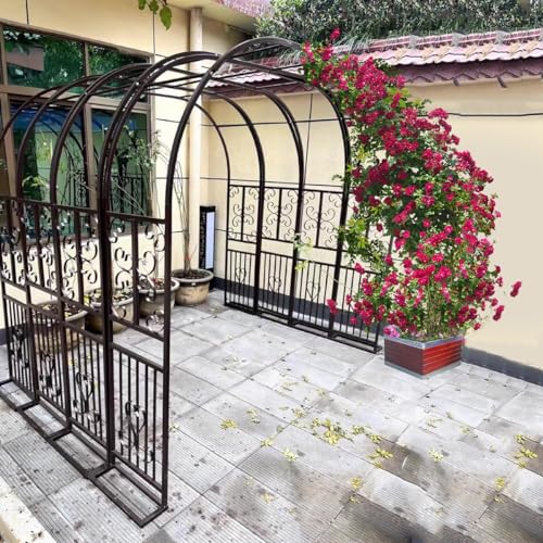 Arche de jardin robuste à assemblage facile en métal blanc modulable