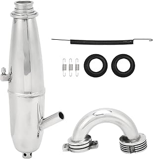 RC Exhaust Pipe, Aluminum Alloy Exhaust Joint Tubing Remote Vehicle Accessories for 1/8 RC Gas Truck