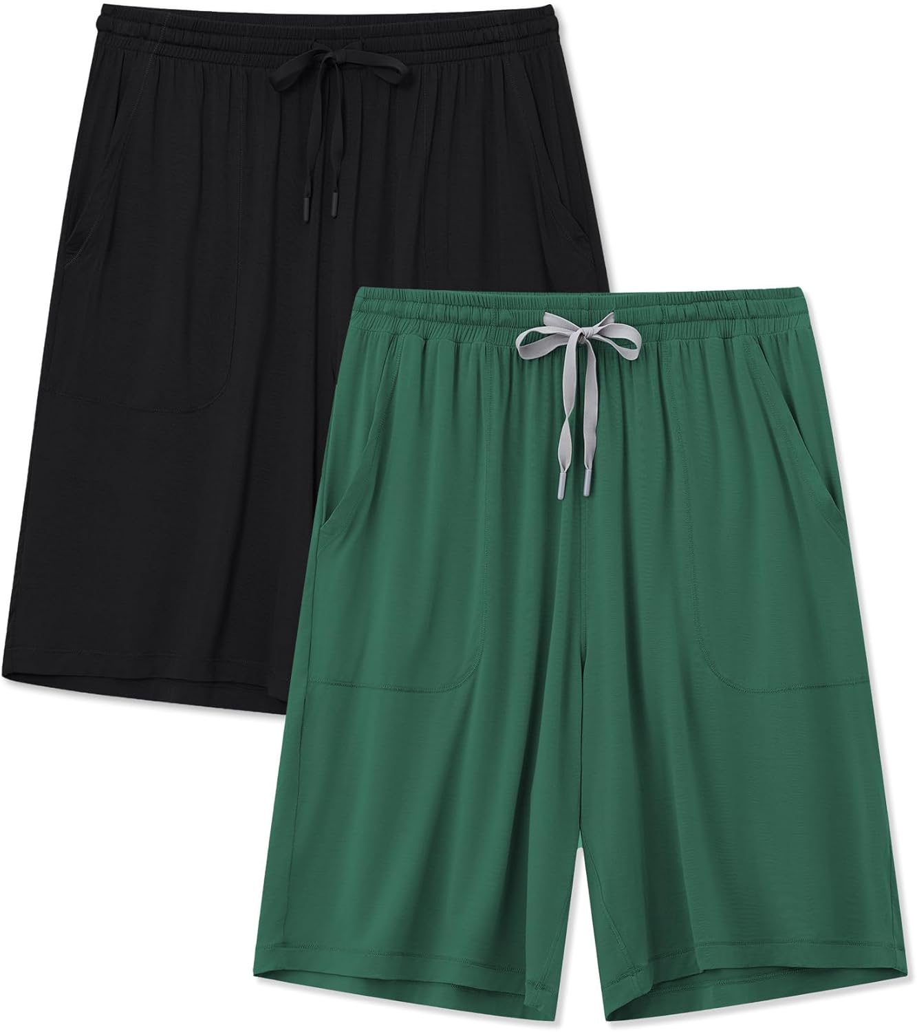 COLORFULLEAF Men's Pajama Shorts Sleep Shorts for Men with Pockets Summer Lounge Pants Pj Bottoms Multi Pack Loose Fit