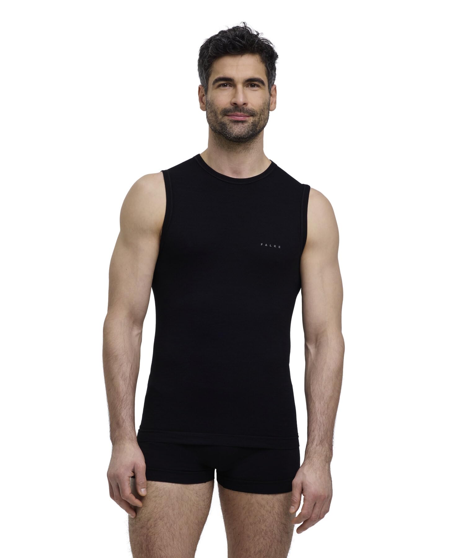 FALKE Mężczyźni Wool-Tech Light Podkoszulek na ciepłe i niskie temperatury bielizna sportowa oddychająca regulująca temperaturę neutralizująca zapachy wełna materiał funkcyjny 1 Sztuka