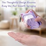 Purple Étui en silicone Cat pour vaporisateur à mains Touchland – Livré avec porte-clés & 6 Accessoires mignons, avec trous décoratifs pour style personnalisé (Compatible avec 1 FL OZ/30ML Mist de puissance)