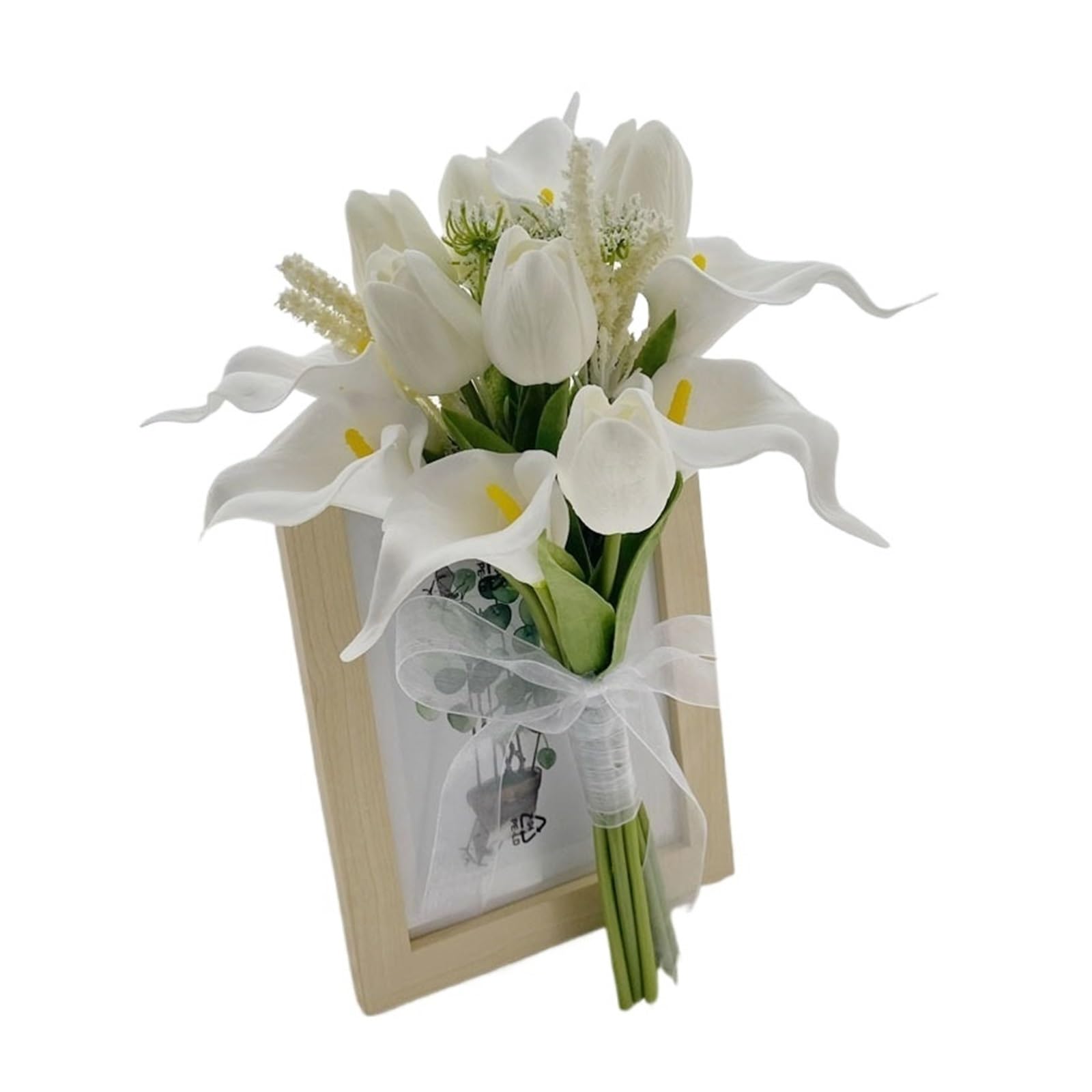 SHENJMAI Artificial Flower Bouquet Bridal Wedding Bouquet Artificial Holding Flower Photography Prop Party(Type 2)
