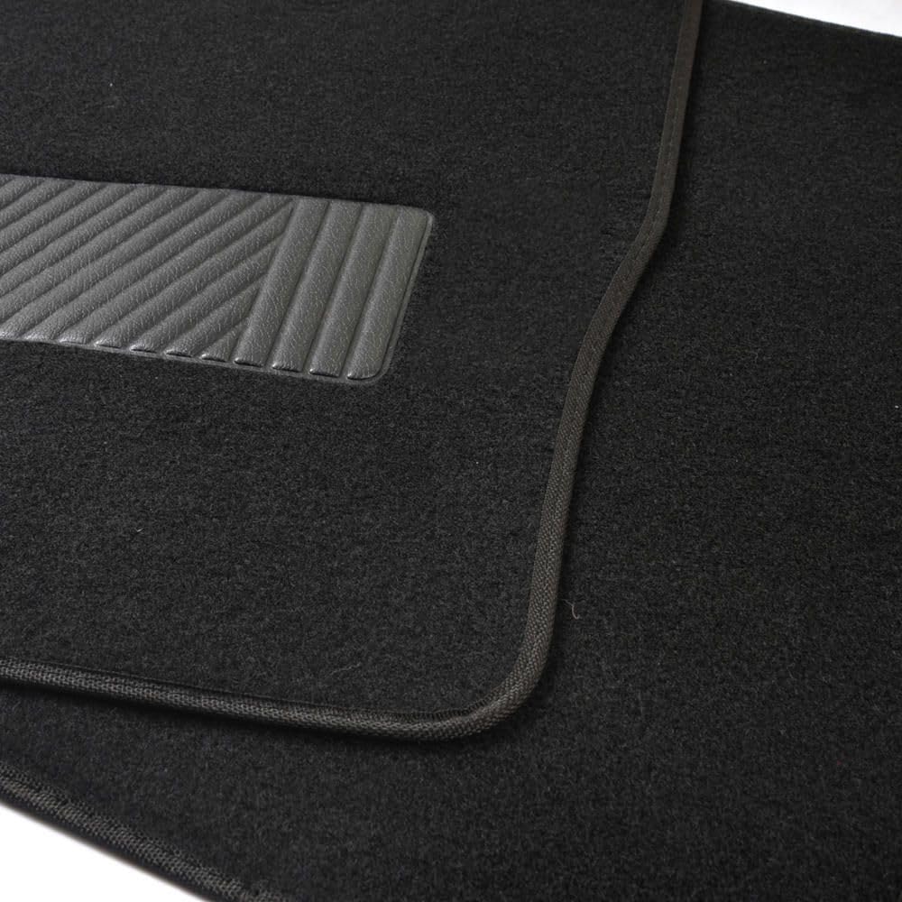 alxiang Solid Black Carpet Car Floor Mats-Set Of 4 Driver Passenger and Fits Pads Nylon Rubber 25 X — view 6