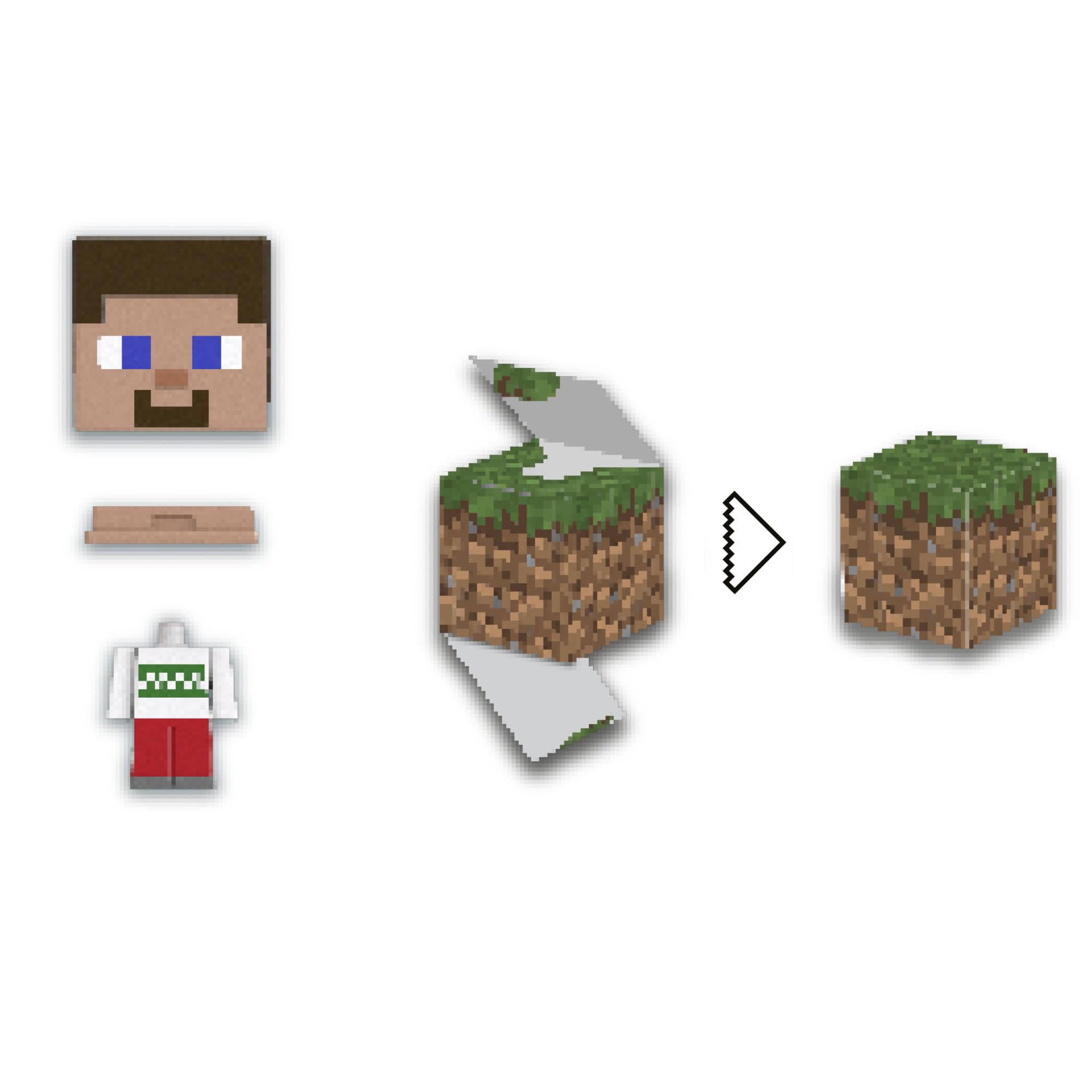 Mattel Minecraft - Mini Teste Mob Calendario dell'Avvento, con 24 sorprese, una per ogni giorno, personaggi e accessori dal design pixelato del videogioco, giocattolo per bambini, 6+ anni, HND33