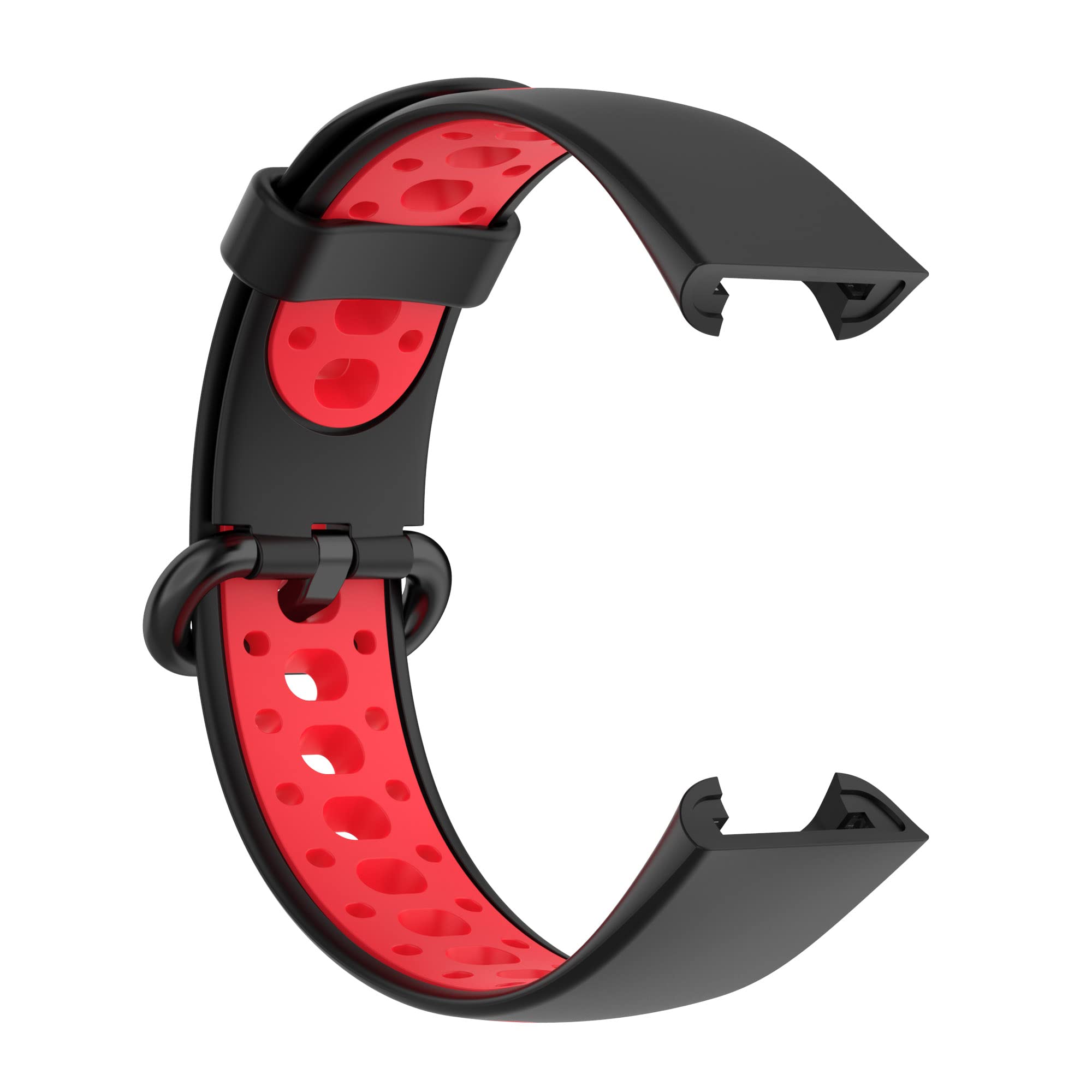 Bracelet en silicone compatible avec Xiaomi Mi Watch 2 Lite/Redmi Watch 2 pour homme et femme, bracelet de rechange pour montre Redmi Watch 2 (noir/rouge, noir/gris)