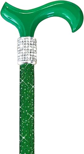 Emerald City - Bastón de madera con diamantes de imitación de cristal ligero para ayudar al equilibrio