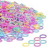 Colored Rubber Hair Bands, TsMADDTs 1500PCS No-Damage Hair Ties for Kids' Braids (1.3mm x 20mm)