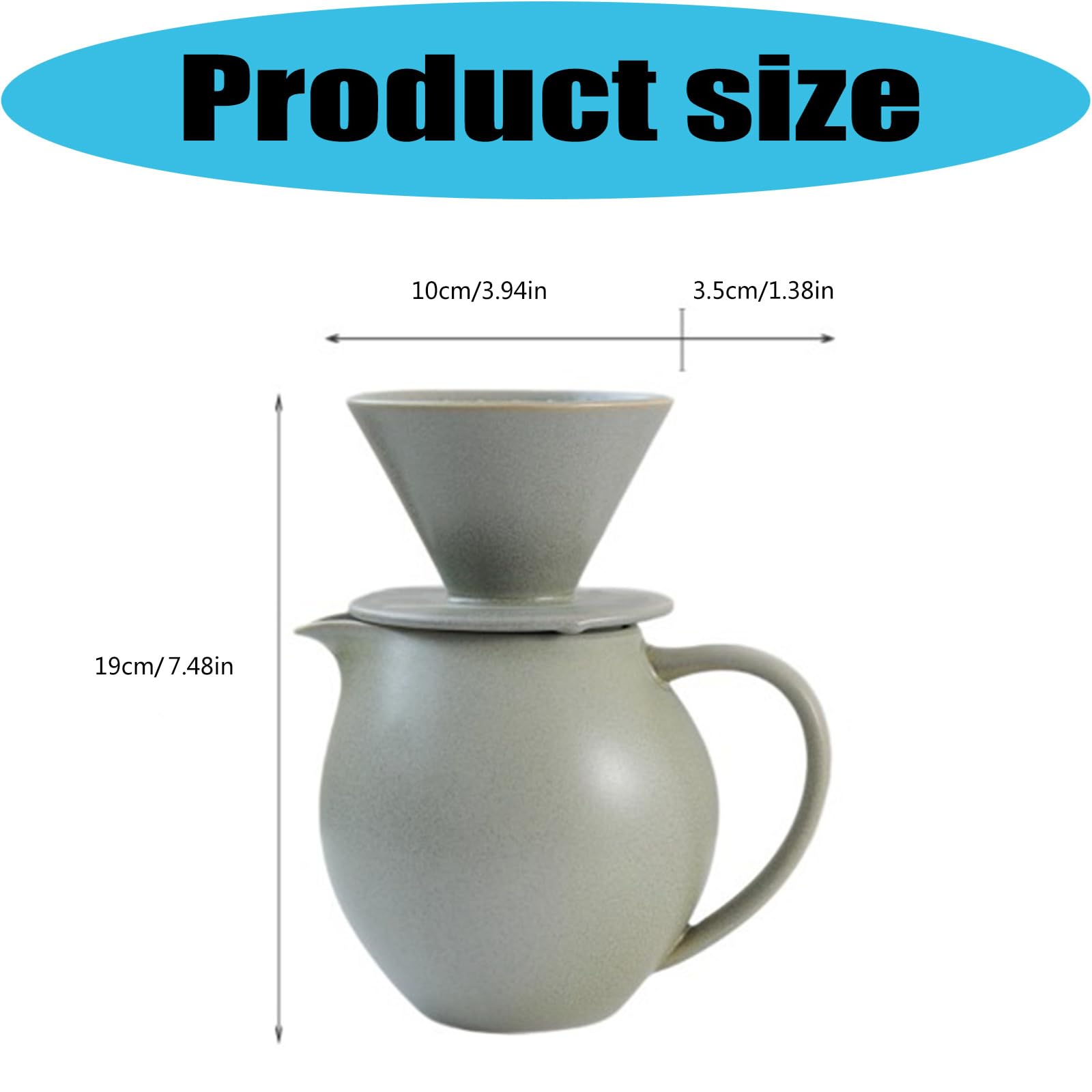 Set gocciolatori e caraffe in Ceramica Resistente Calore per Appassionati caffè, Regalo per Appassionati caffè in Ceramica