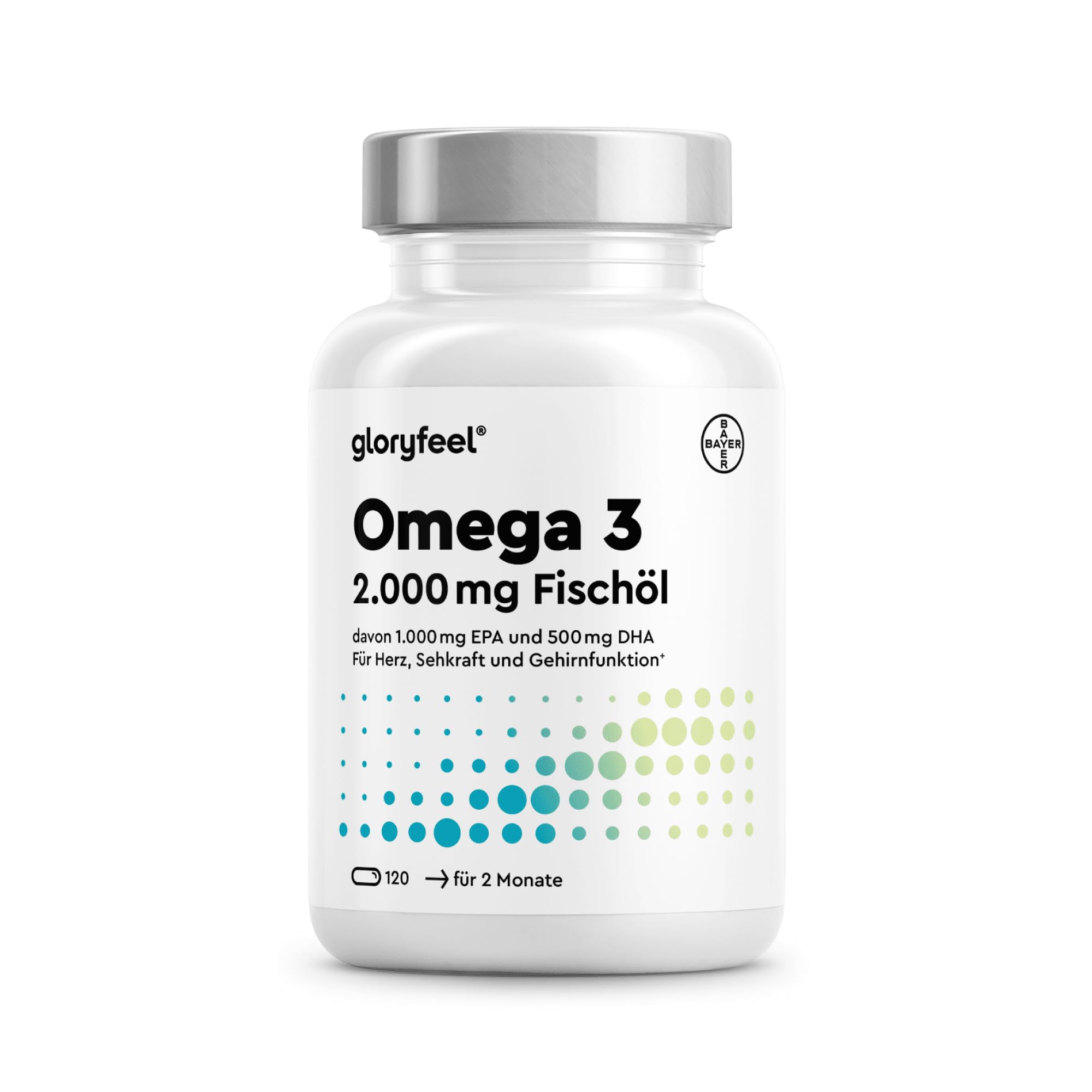Omega 3 Kapseln - Hochdosiert mit 2000mg Fischöl, 1000mg EPA & 500mg DHA pro Tagesdosis (in Triglycerid-Form) - Essentielle Fettsäuren aus Anchovis - Laborgeprüft in Deutschland hergestellt