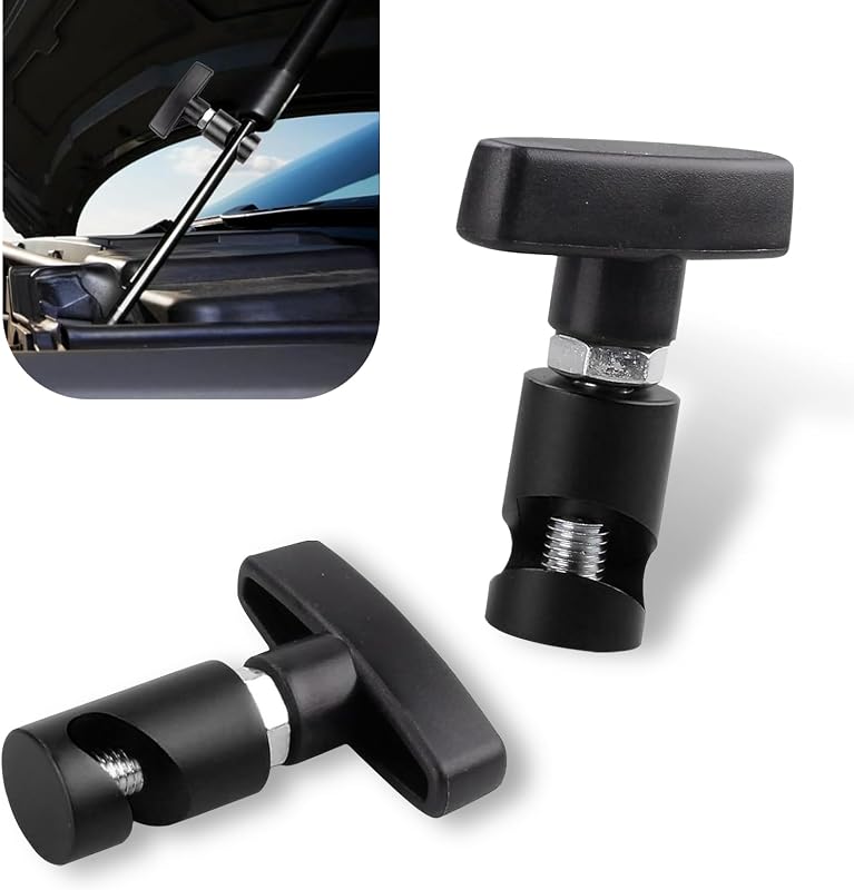 Kit com 2 Grampos de Fixação para Haste do Capô e Tampa Traseira icykale – Preto