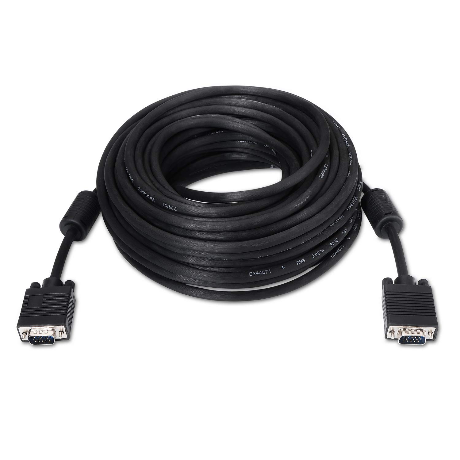 AISENS Cable con FERRITA SVGA HDB15 10M Negro Macho A Macho A113-0074