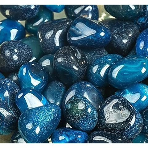 ROYAL SAPPHIRE River Rocks, Garden Rocks, Outdoor Decorative Stones, Natural Gravel, for Aquariums, Landscaping, Vase Fillers, Succulent, Cactus Pot, Terrarium Rocks (500gm, Blue) Cover