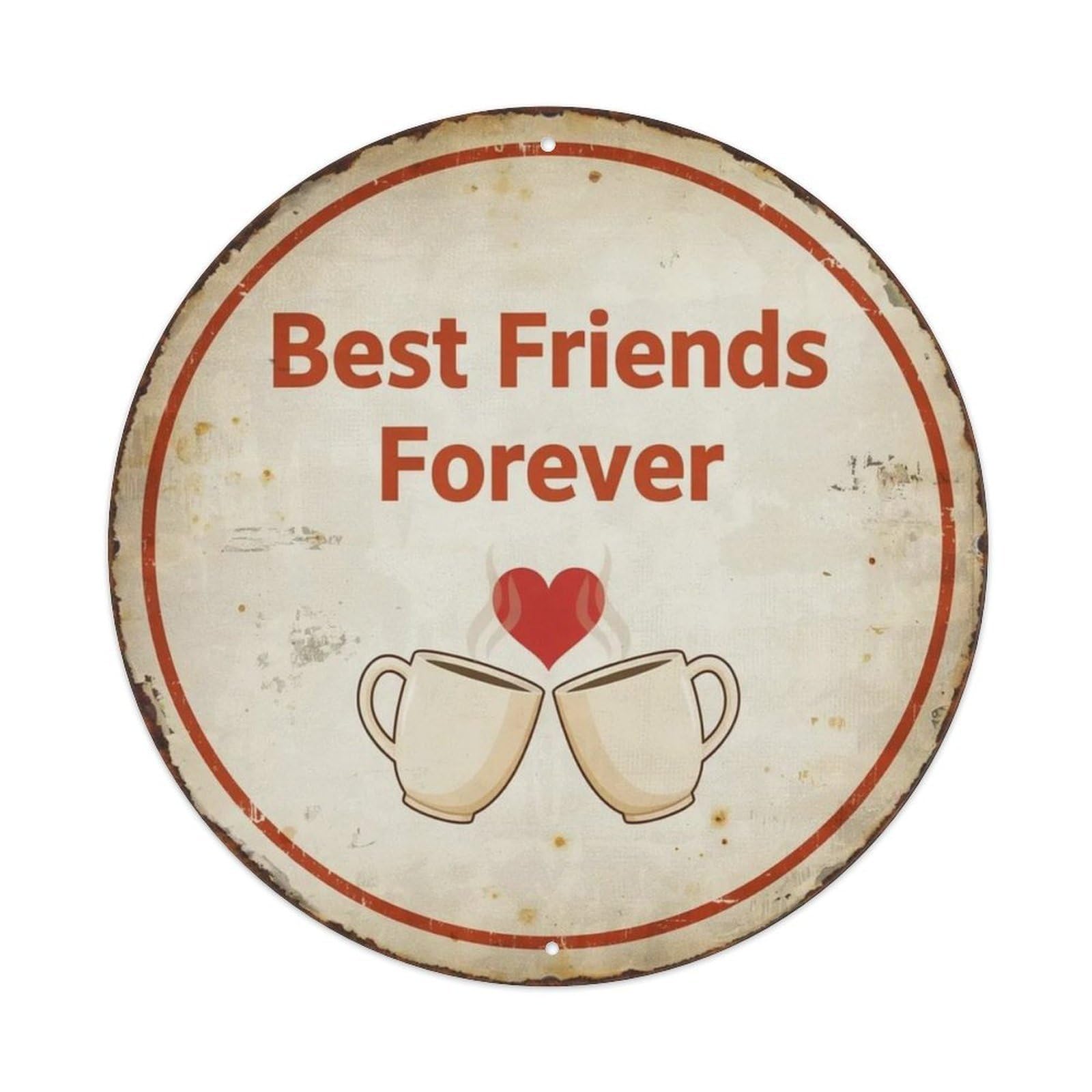 Best Friends Forever Metal Tin Sign Plaque