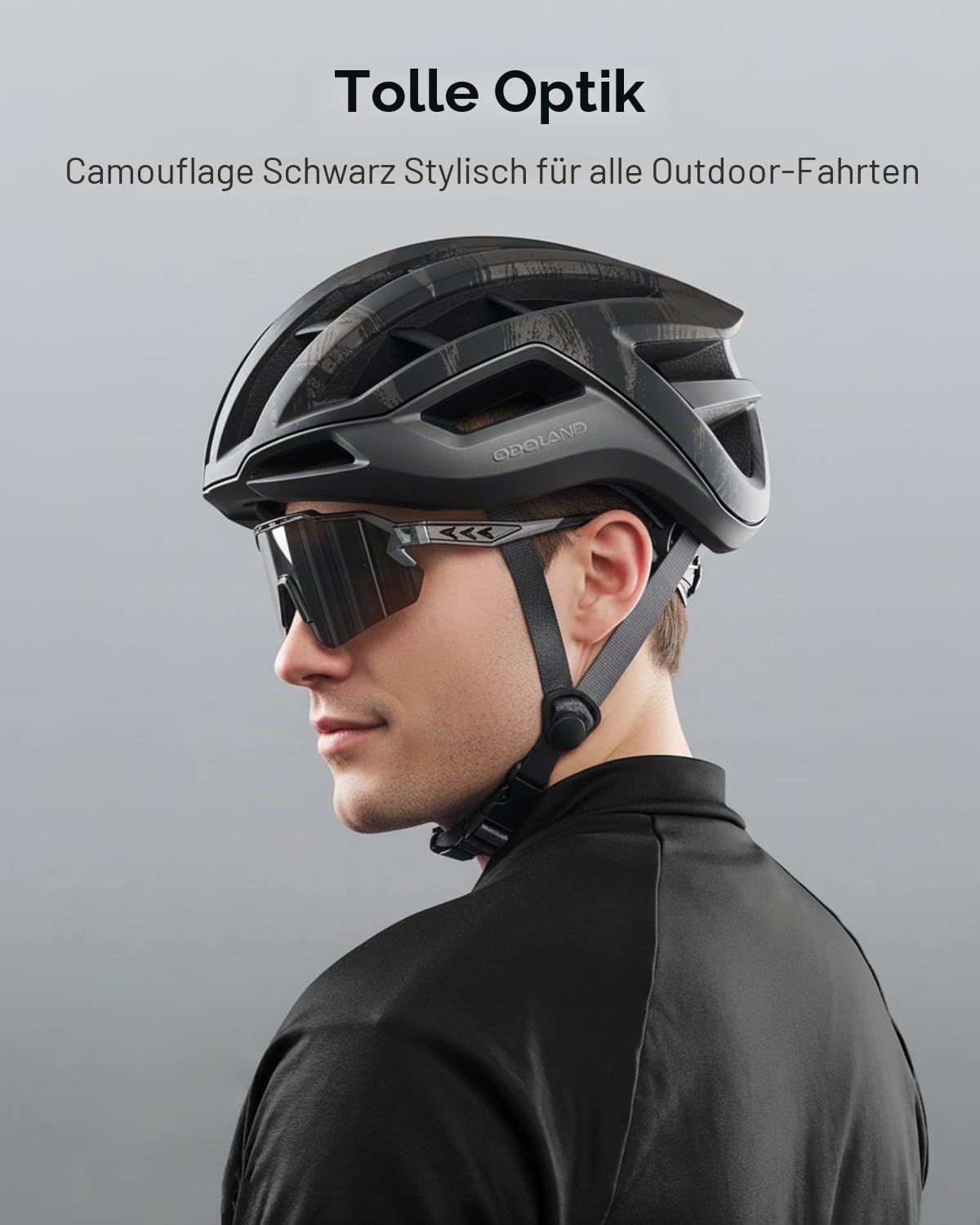 Odoland Fahrradhelm für Damen und Herren, Erwachsene Rennradhelm mit Belüftungssystem, Leicht Radhelm mit individuelle Größenanpassung, Cityhelm