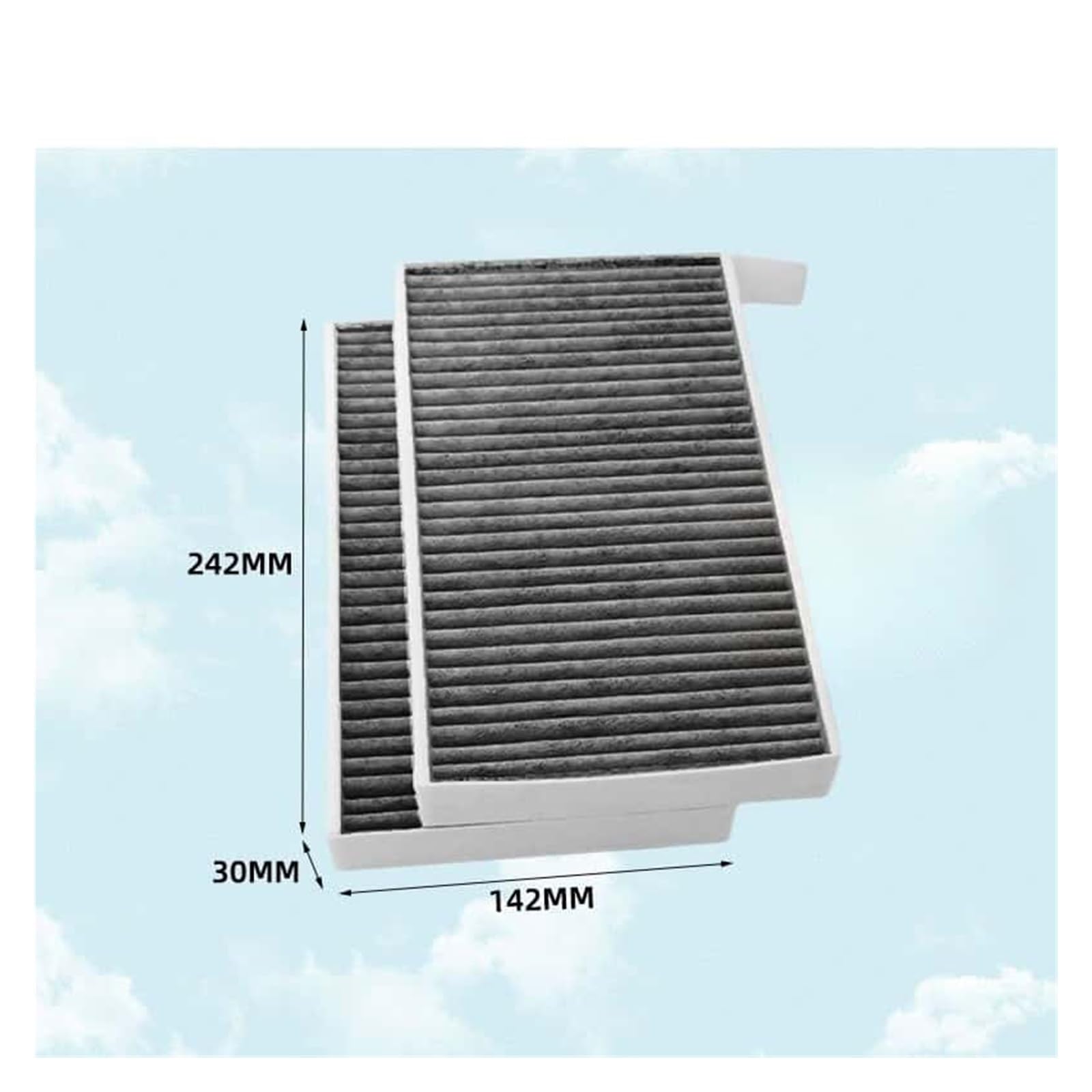 Filtro aria abitacolo compatibile con Tesla Model Y Carbon e Hepa Performances 1658375-00-A 1658375-00-B 1658376-00-A 1107681-00-A 1107681-00-C