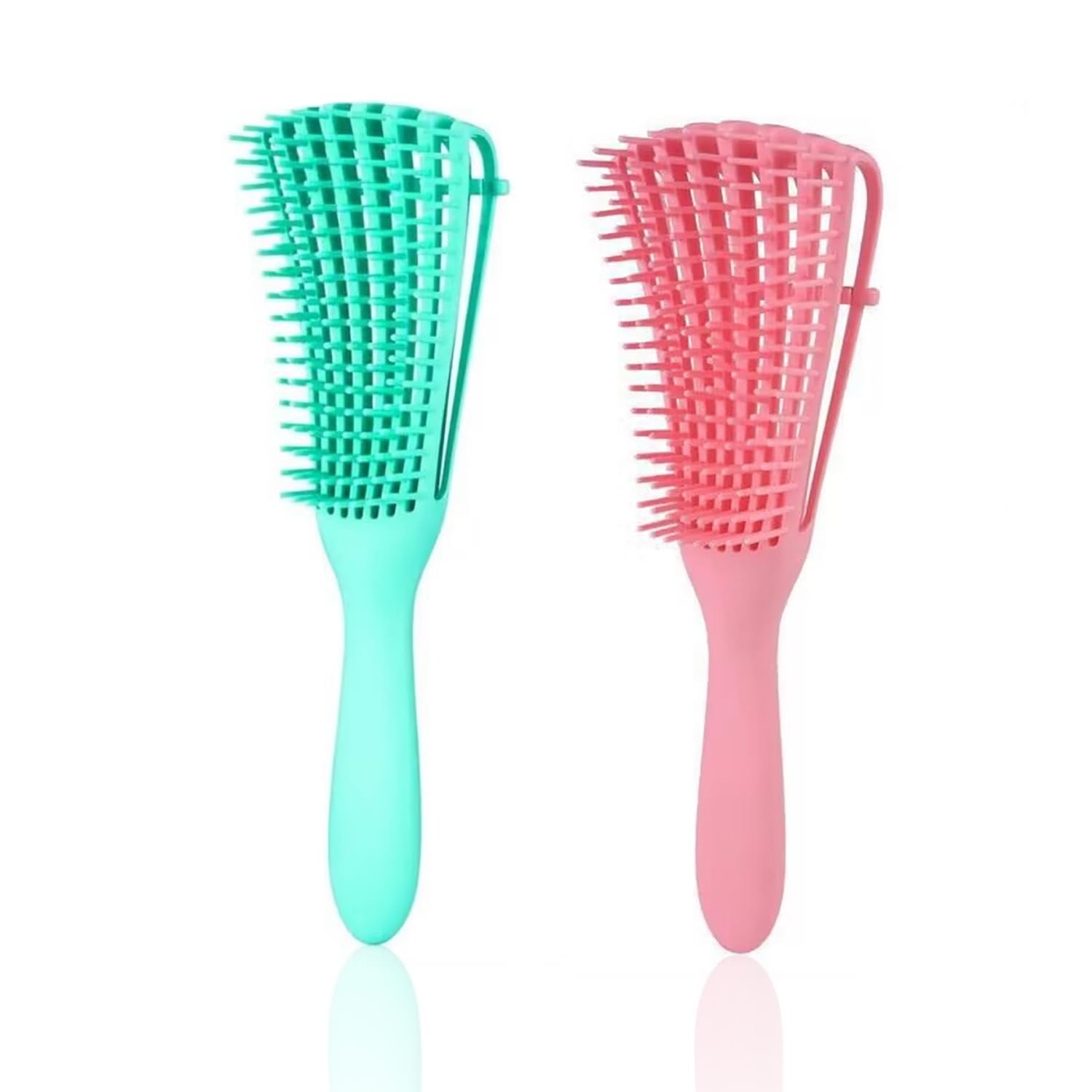 2 Pettini Per Parrucchieri, Pettine Per Massaggio Polpo, Pettine Per Arricciatura Impermeabile Portatile, Strumenti Per Parrucchieri Universali (Rosa, Verde).