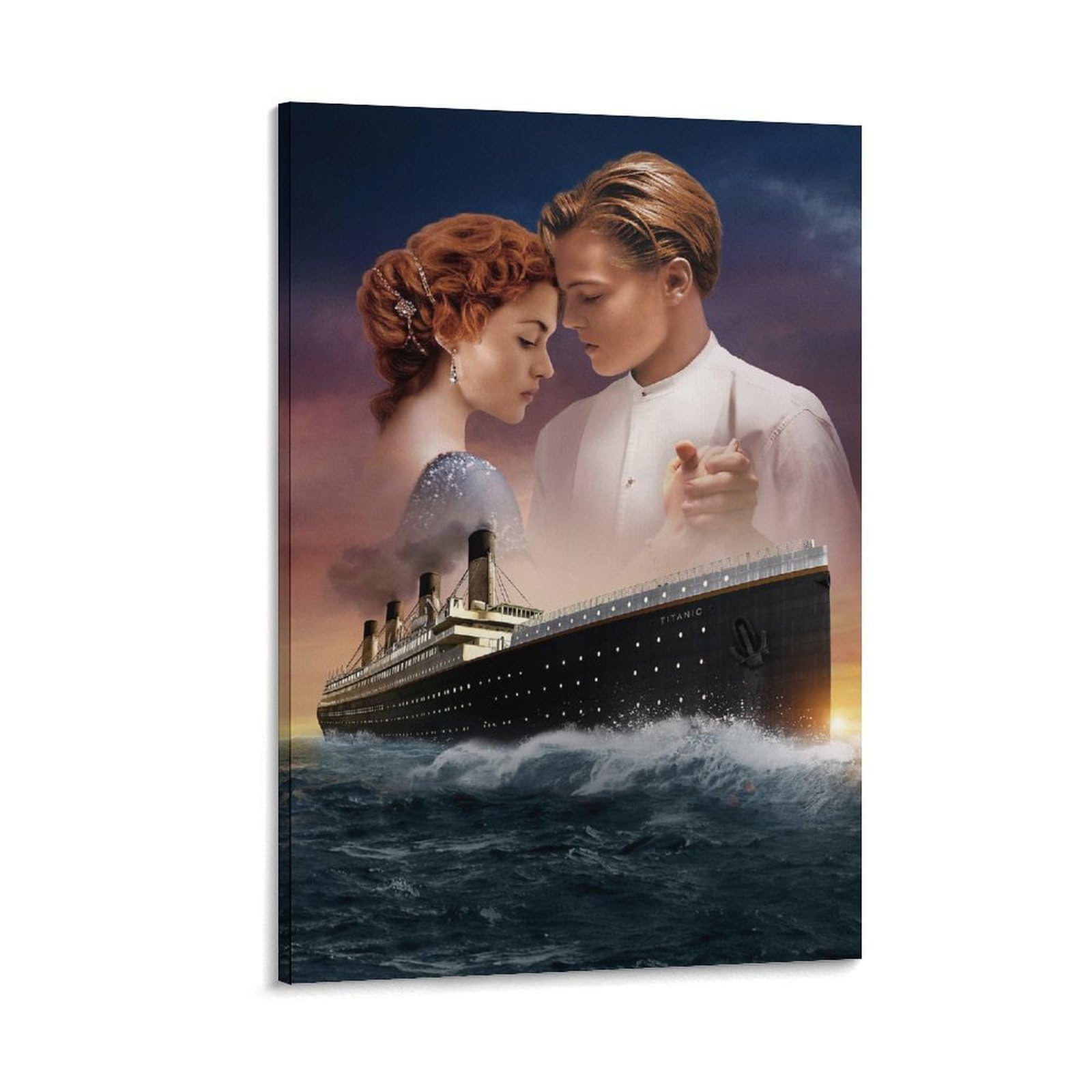 Tableau Jack Et Rose Titanic – Impression Sur Toile Encadrée | Décoration Murale Moderne | Pour Salon, Chambre, Bureau | Cadeau Romantique - 9