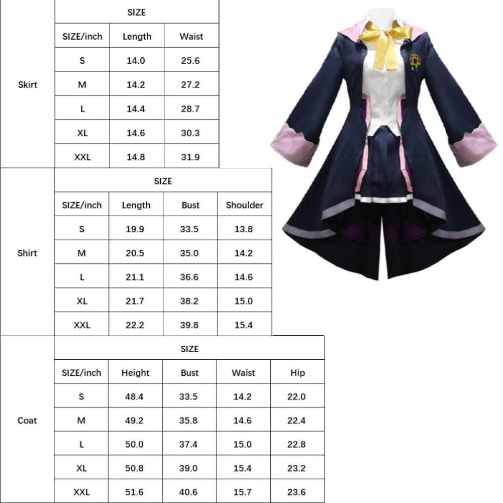 Elaina kostium cosplay, anime, Elaina, magia, cosplay, mundury, sukienka, pełny zestaw, z kapeluszem, na Halloween, karnawał, imprezę, do odgrywania ról, przebranie dla kobiet