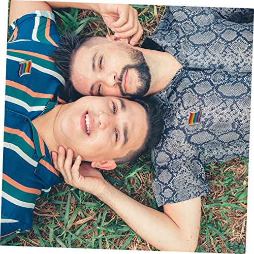 Aboofan 2Pcs Brooch Gifts For Men Rainbow Enamel Pin Metal Brooches Fashion Jewelry Rainbow Brooch Flag Pattern Brooches Man Jewelry Rainbow Lapel Brooch Pin Lovely Badges Cloth Metal #TOP6