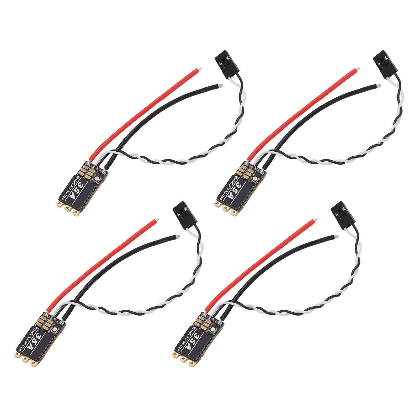 Czarny bezszczotkowy elektroniczny kontroler prędkości, RGB LED, wysoka prędkość, odporność na zakłócenia, ESC 35A