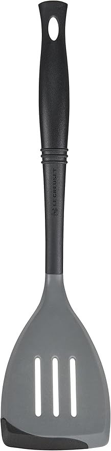 Le Creuset Revolution Bi-Material Slotted Spatula, 13.5" x 2.5", Oyster