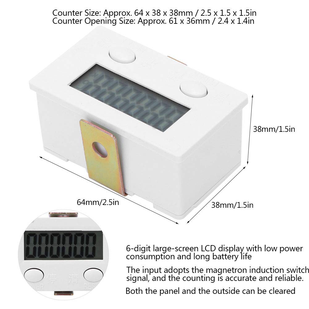 Digital Electronic Counter,Berm Magnetic Induction Plastic Counter, LED Digital Display Tachometer,with Switch BEM-6C+12?,Plastic Sensors