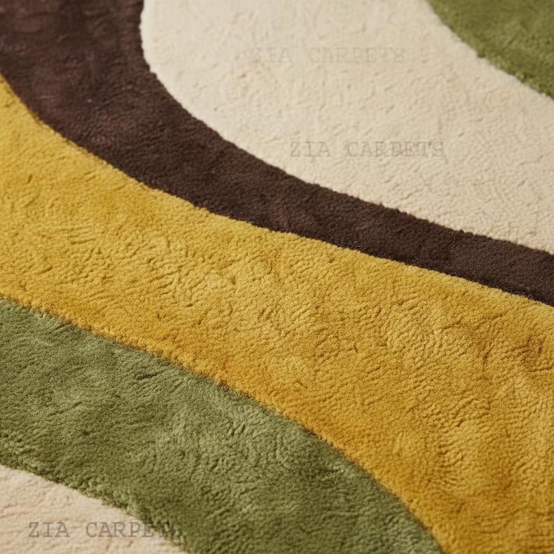 Image of zia carpets Hand Tufted Woollen Modern Collection Bedroom & Living Room Carpet Size 12 X 15 Feet