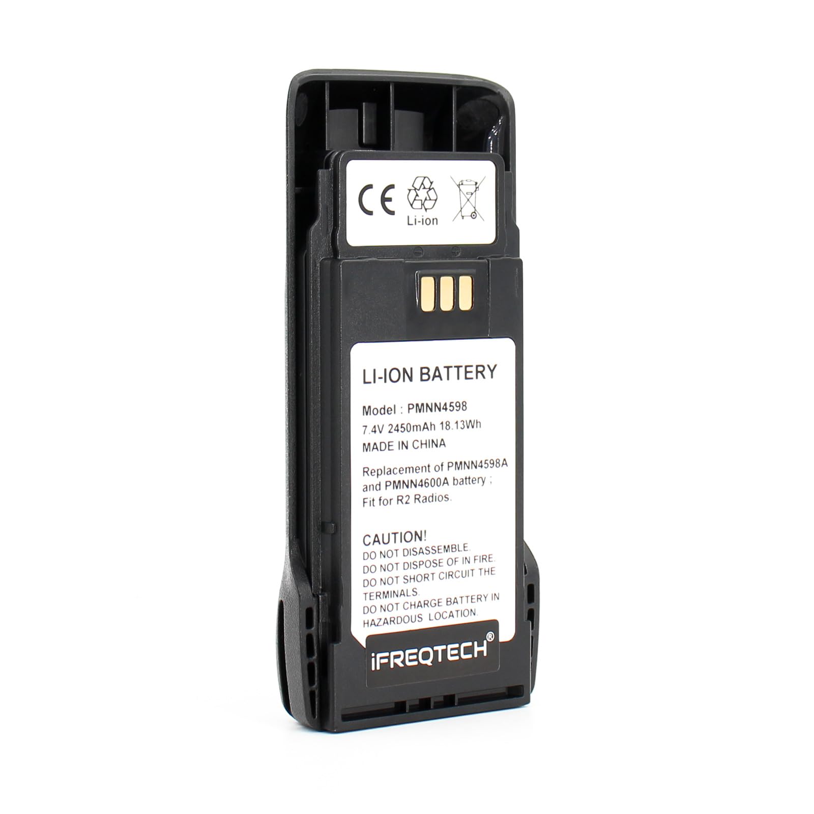 IFREQTECH PMNN4598 PMN4598A 2450mAh Battery Compatible with R2 Series Business Two Way radios Replacement Battery PMNN4598A PMN4598 PMNN4600A PMN4600