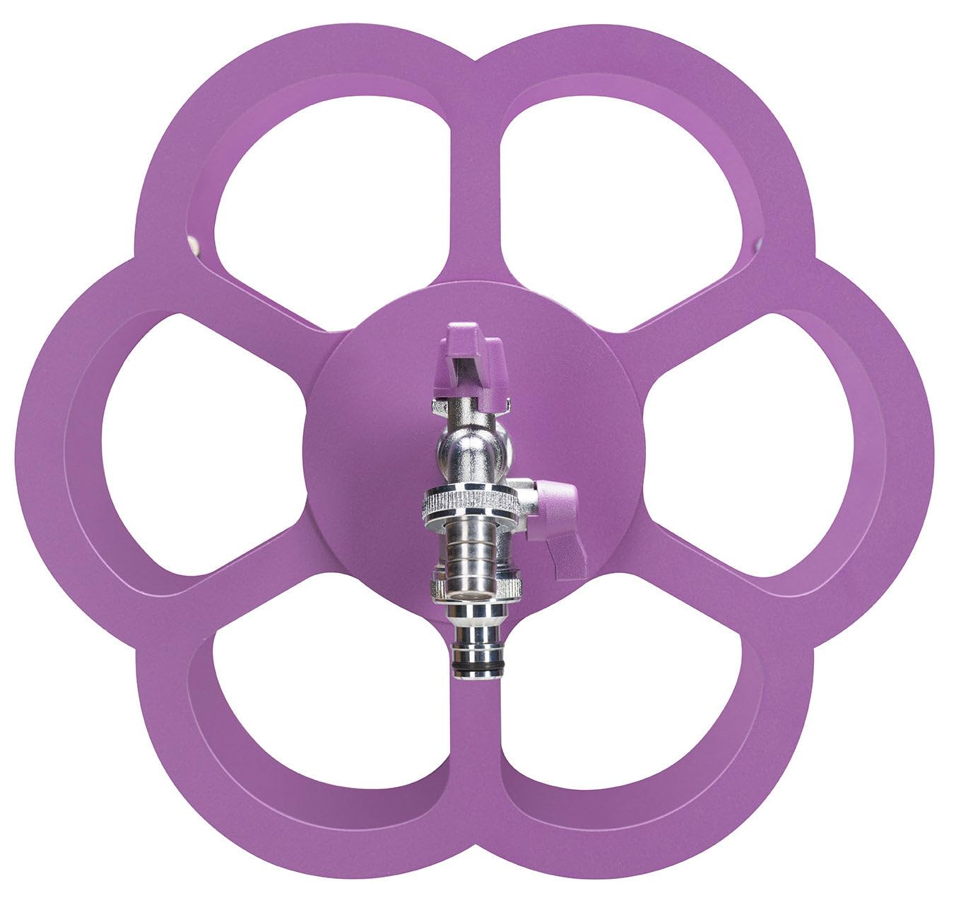 Belfer - Soporte para tubo de pared de metal con grifo de doble salida 42/FR (violeta)