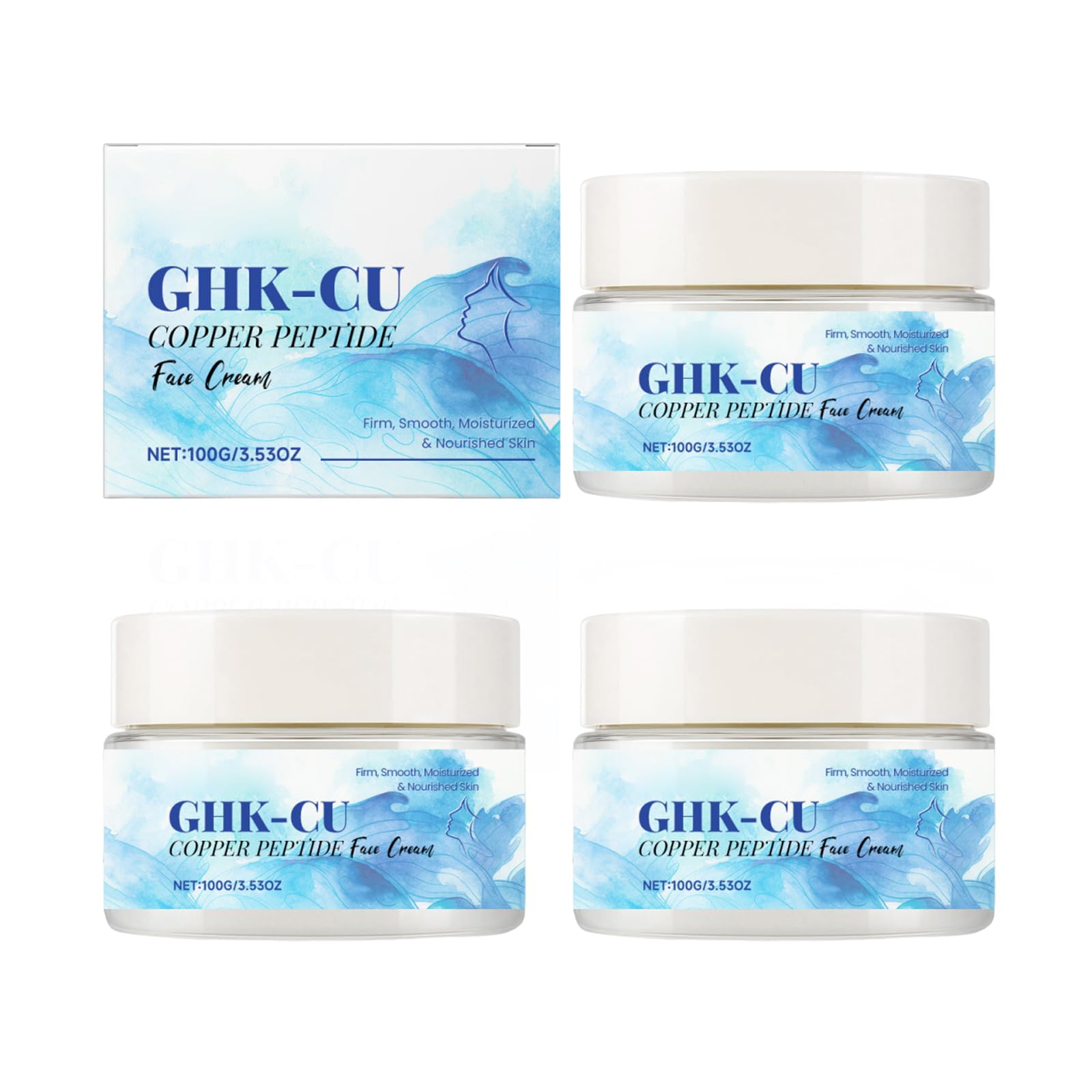 Kupfer-Peptid-Gesichtscreme für trockene Haut, intensive Nourishing-Creme mit Anti-Aging-Effekten, beruhigt und regeneri