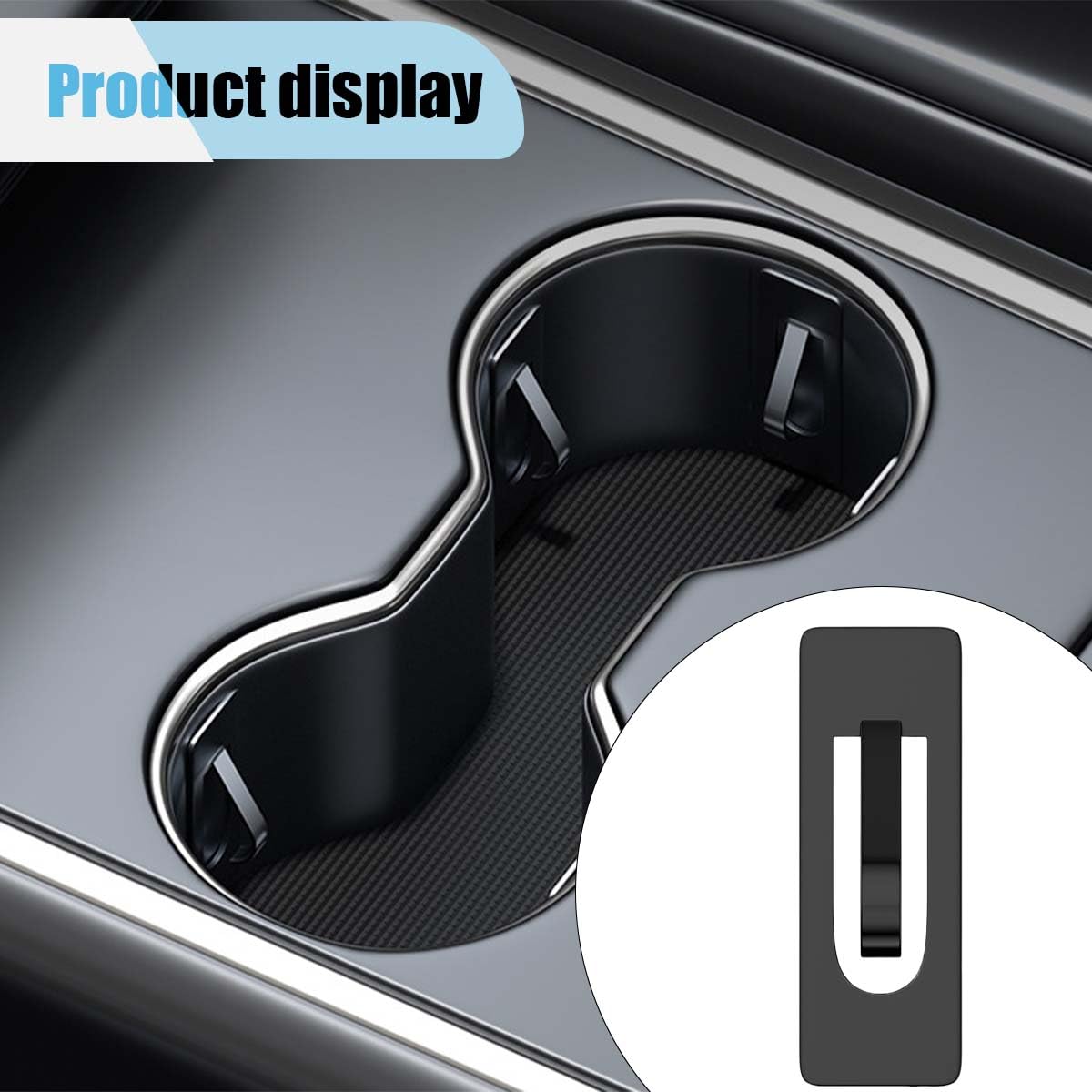Car Cup Holder Position Limiter Cup Holder Pad with Self Adhesive Anti Shake Cup Slot Insert Cup Holder — view 6