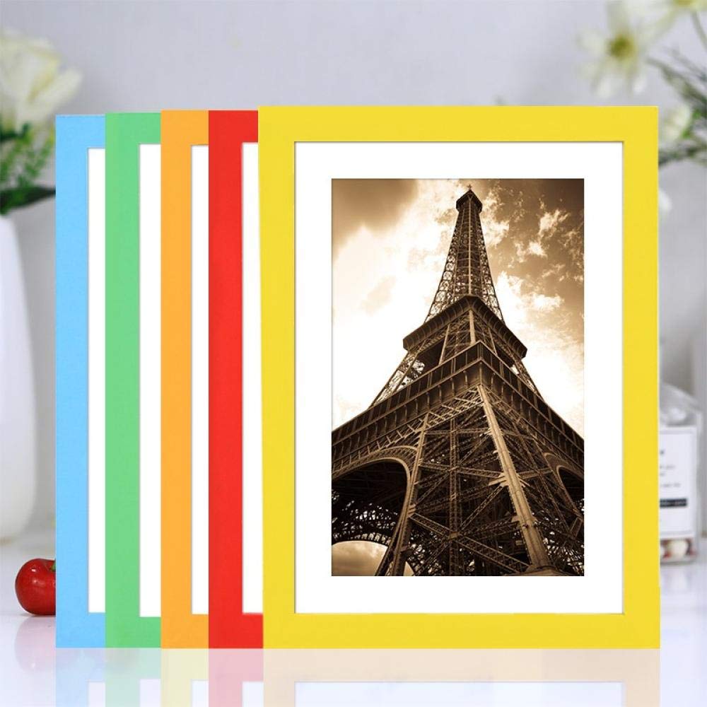 Fotorahmen Personalisiertes Geschenk Massivholz 1 Packung Gelb Wand 28 × 35,4 cm