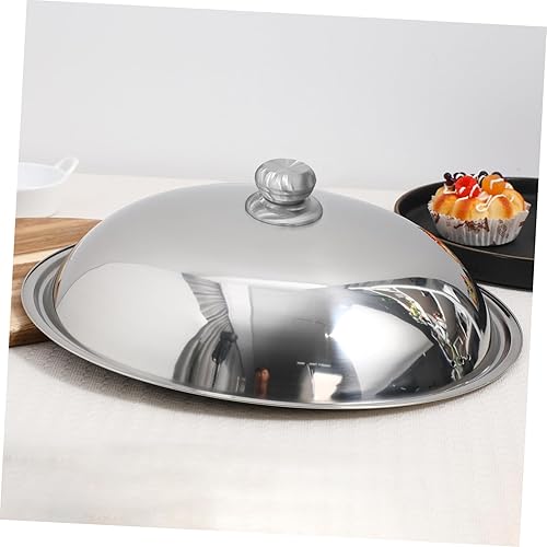 Miniatura 9 de Tapa universal de acero inoxidable para ollas y sartenes, tapa de sartén redonda con perilla, tapa de sartén, tapa de utensilios de cocina, tapas