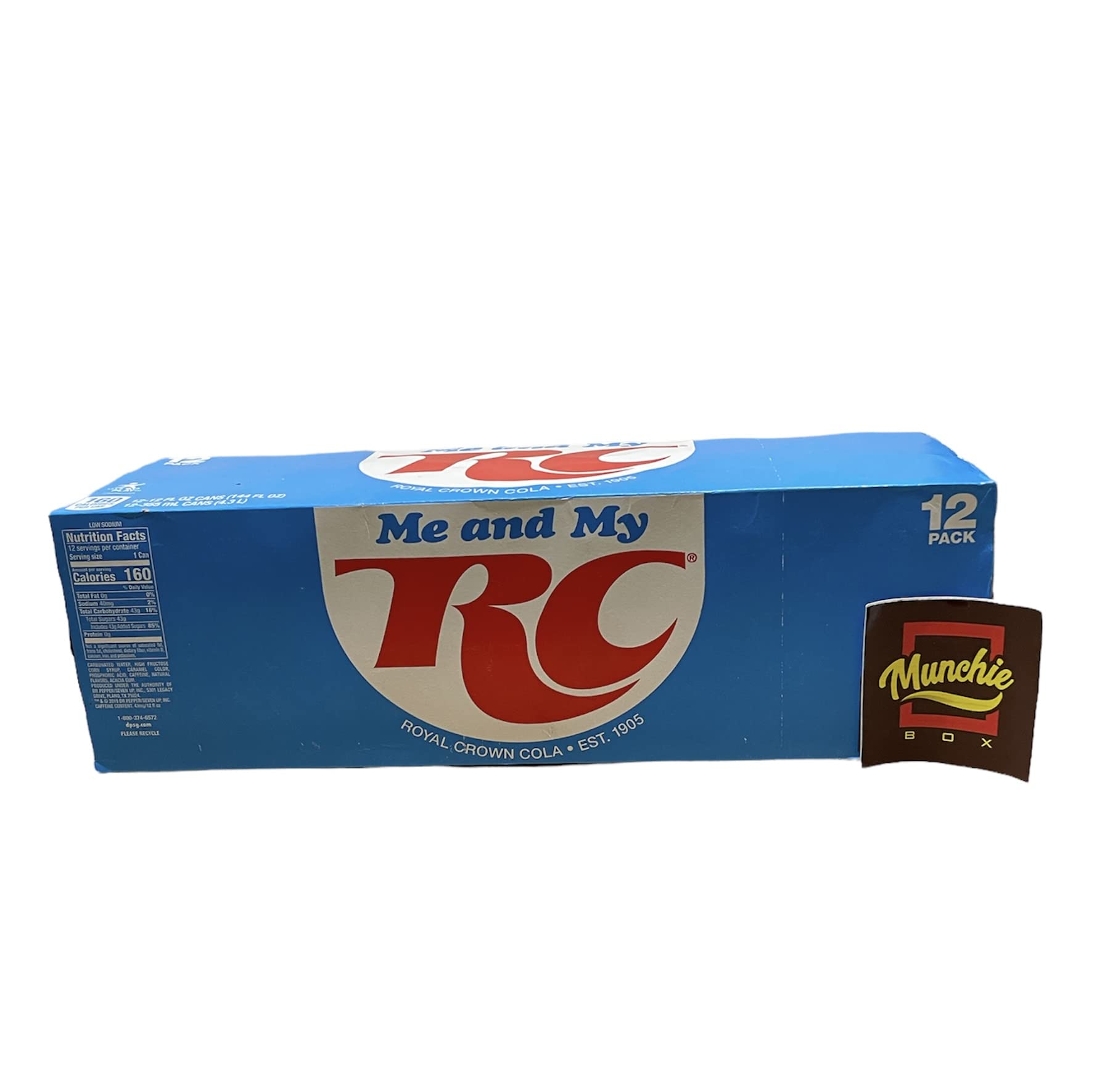 RC Royal Crown Cola Reserve - Munchie Box Stash - Cans or Bottles (Pack of (12) 12 Oz Cans)