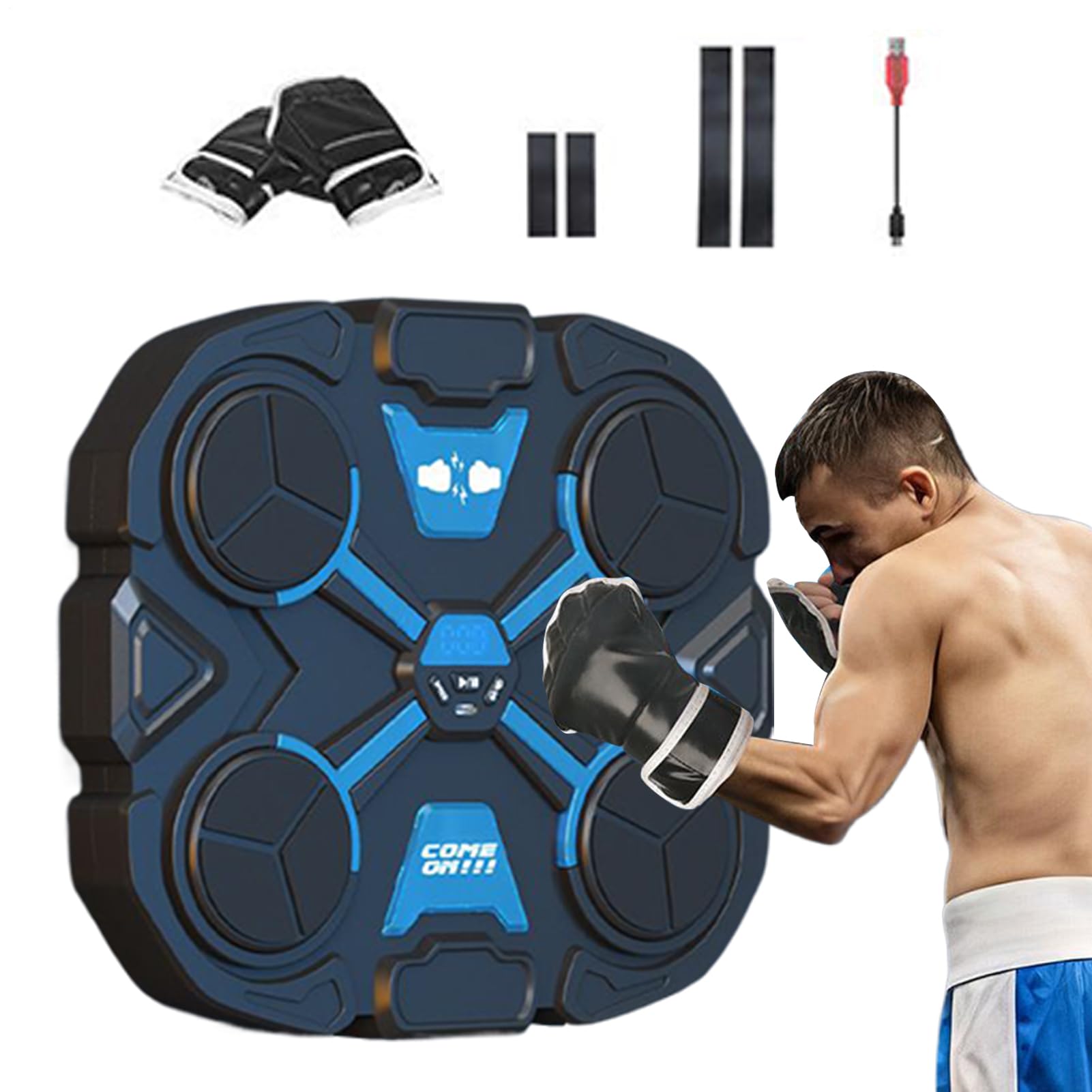 Macchina da Boxe Musicale | Strumento per Pugni Intelligente Senza Fili - Attrezzatura per Allenamento Boxe Wireless, Dispositivo di Training Pugni per Adulti e Bambini
