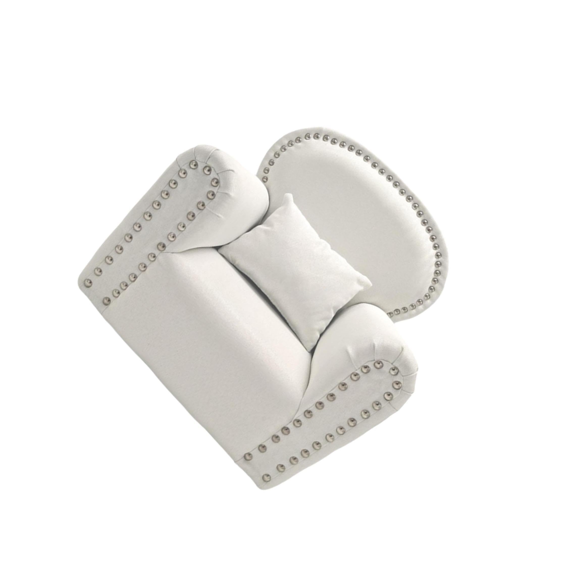 Wunderschönes Mini Sofa als Requisite für Babyfotografie –,Weiß | Styling Lösung für Neugeborenenfotos und einzigartige Feierlichkeiten – ideales Deko für Babypartys und Geburten