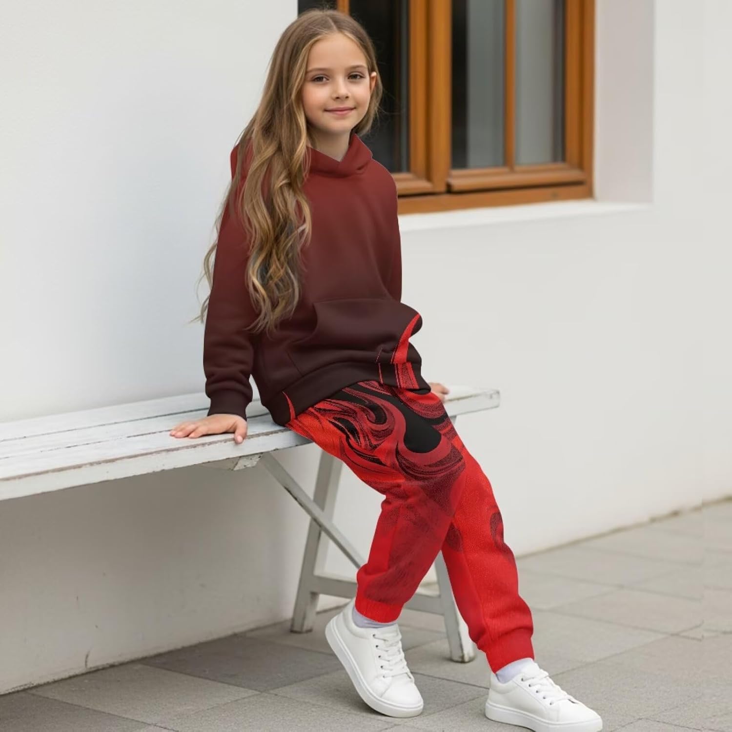 Bulopur Sweat Suits Kids 2 Piece Pullover Crewneck Sweatshirt Soft Jogger Pants Active Tracksuit Sweat Winter Outfits