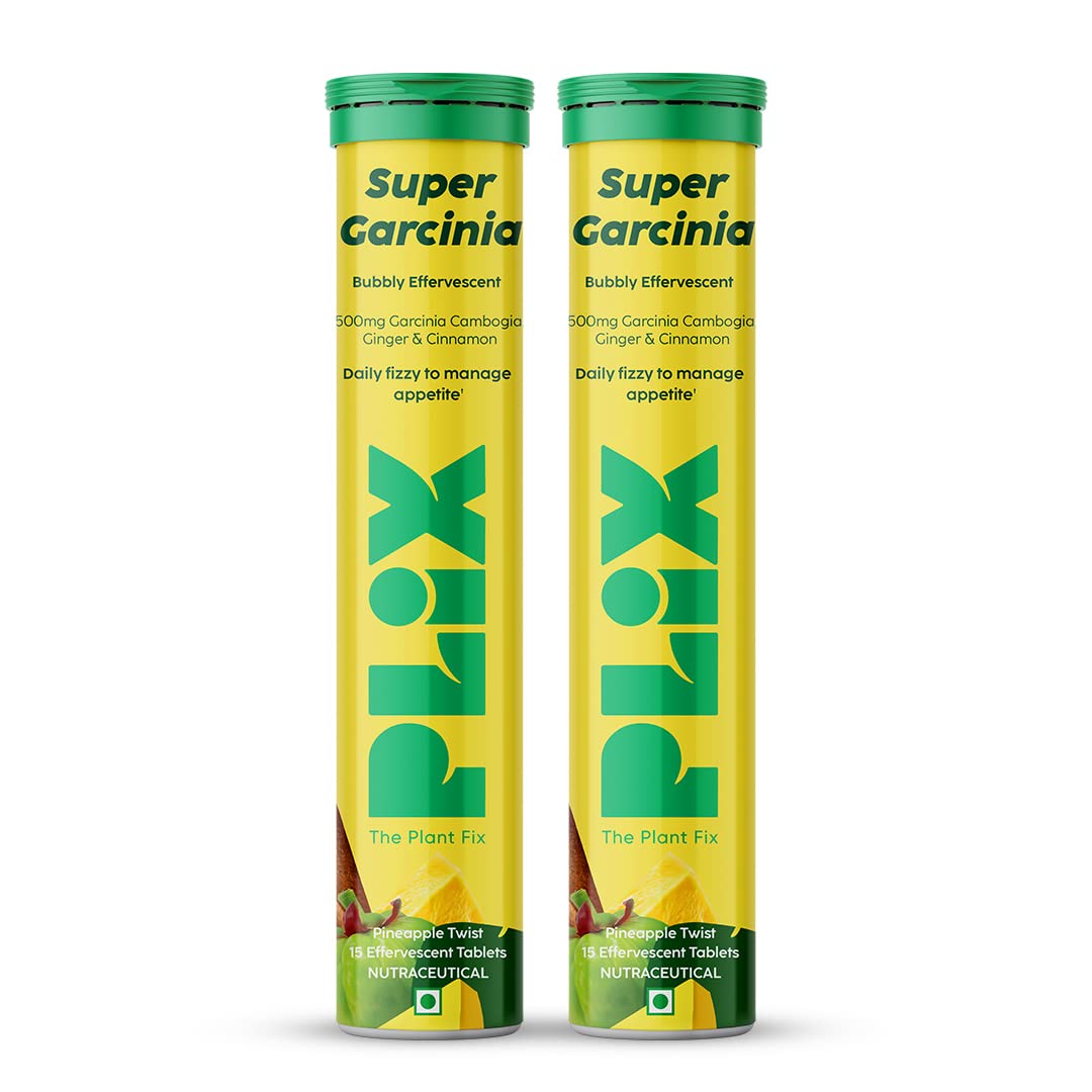 PLIX - THE PLANT FIX Garcinia Cambogia 15 Effervescent Tablets For Weight Loss- Pack of 2, Ayurvedic Herbs,Ginger,Cinnamon Extract, Improves Energy, Boost Metabolism and Burn Fat, For Men & Women (B097XRLM37) Amazon Price History, Amazon Price Tracker