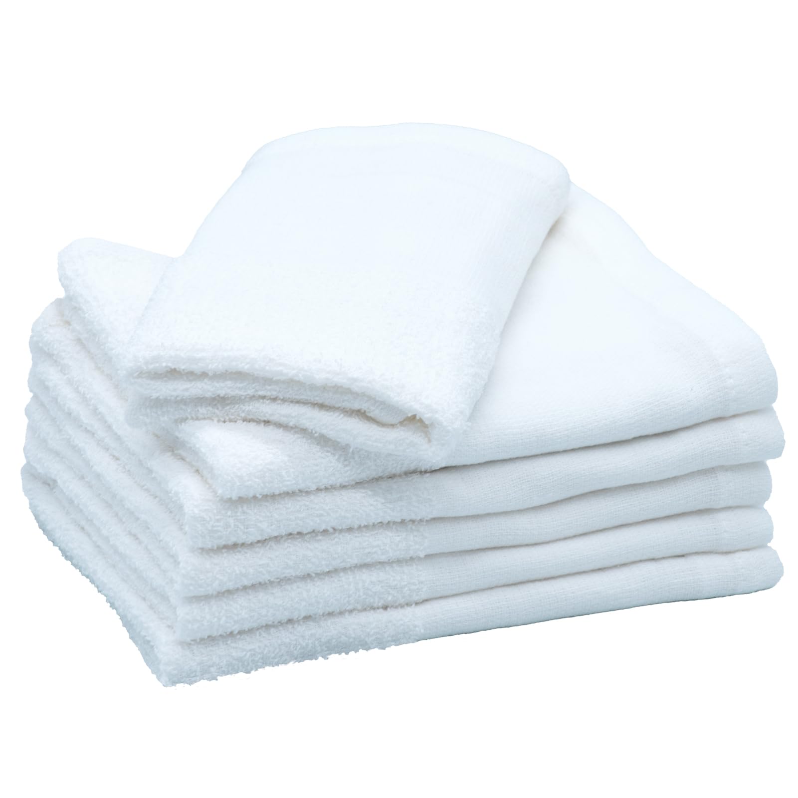(19 inch) Face Towels, 6 Pieces, White, 160 Momme, White, 160 Momme, Absorbent, Quick Drying, Thin Face, Time Saving, Long Size for Various Purposes, Absorbent, Quick Drying, Facial Towel Set, Face Wa