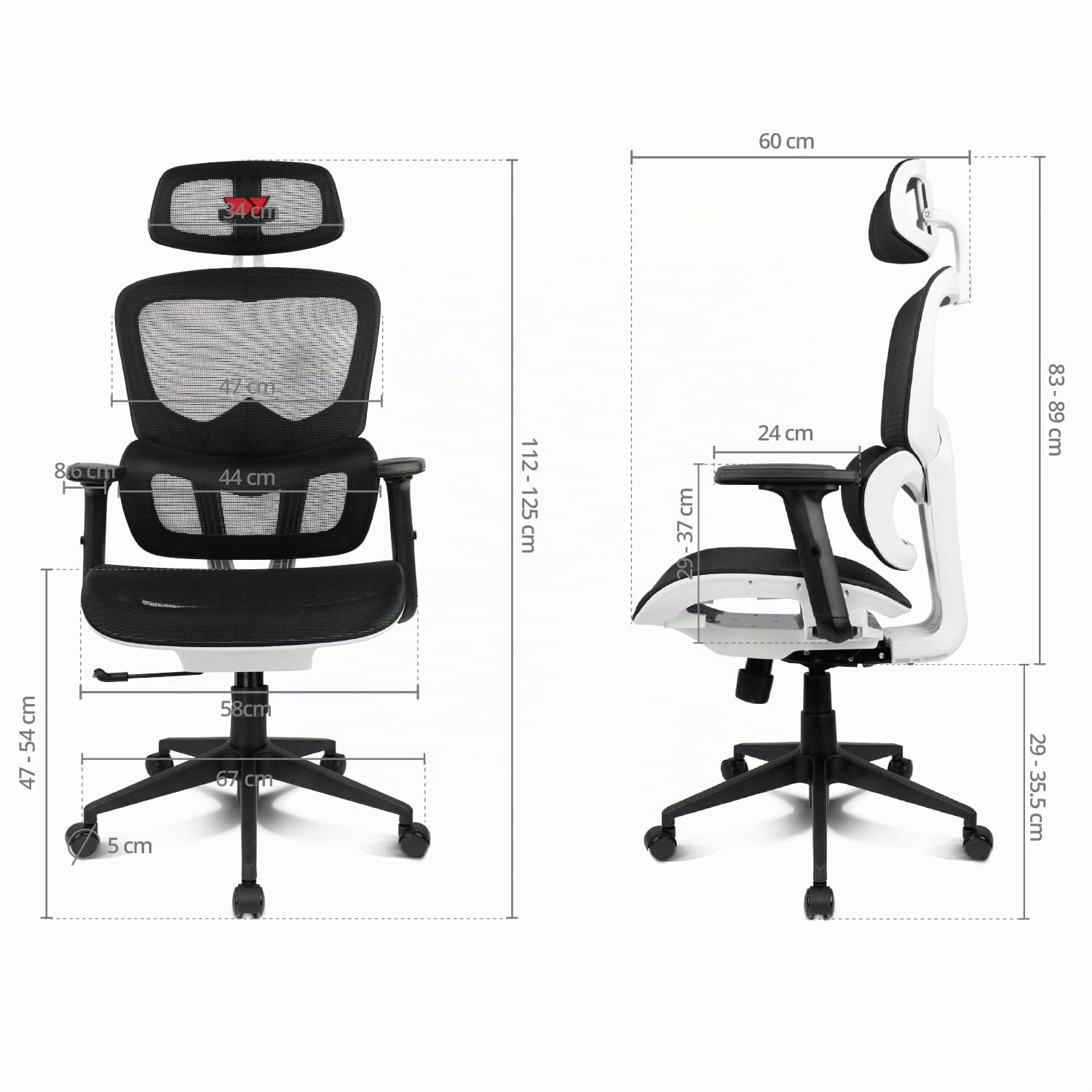 Drift Gaming DRAIR200 – Silla Gaming Profesional en Malla Reforzada, reposabrazos 2D Acolchados, pistón Clase 4, giratoria e inclinable, Cojines Lumbar y Cervical Integrados, Negro/Gris