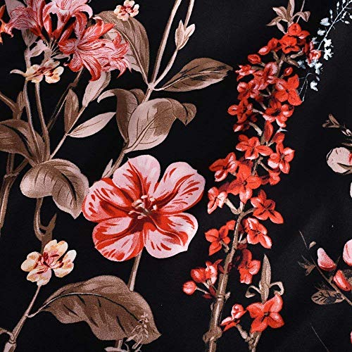 Leadtimes Twin Duvet Cover Set Floral Girl Bedding Kids Black Comforter Cover Set With 1 Boho Duvet Cover And 1 Pillowcase (Twin, Style8) #TOP4