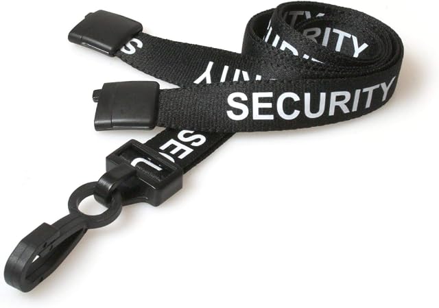 ALG ID Cards | Black Security SIA Lanyard | Safety Breakaway & Plasic J Clip (1)