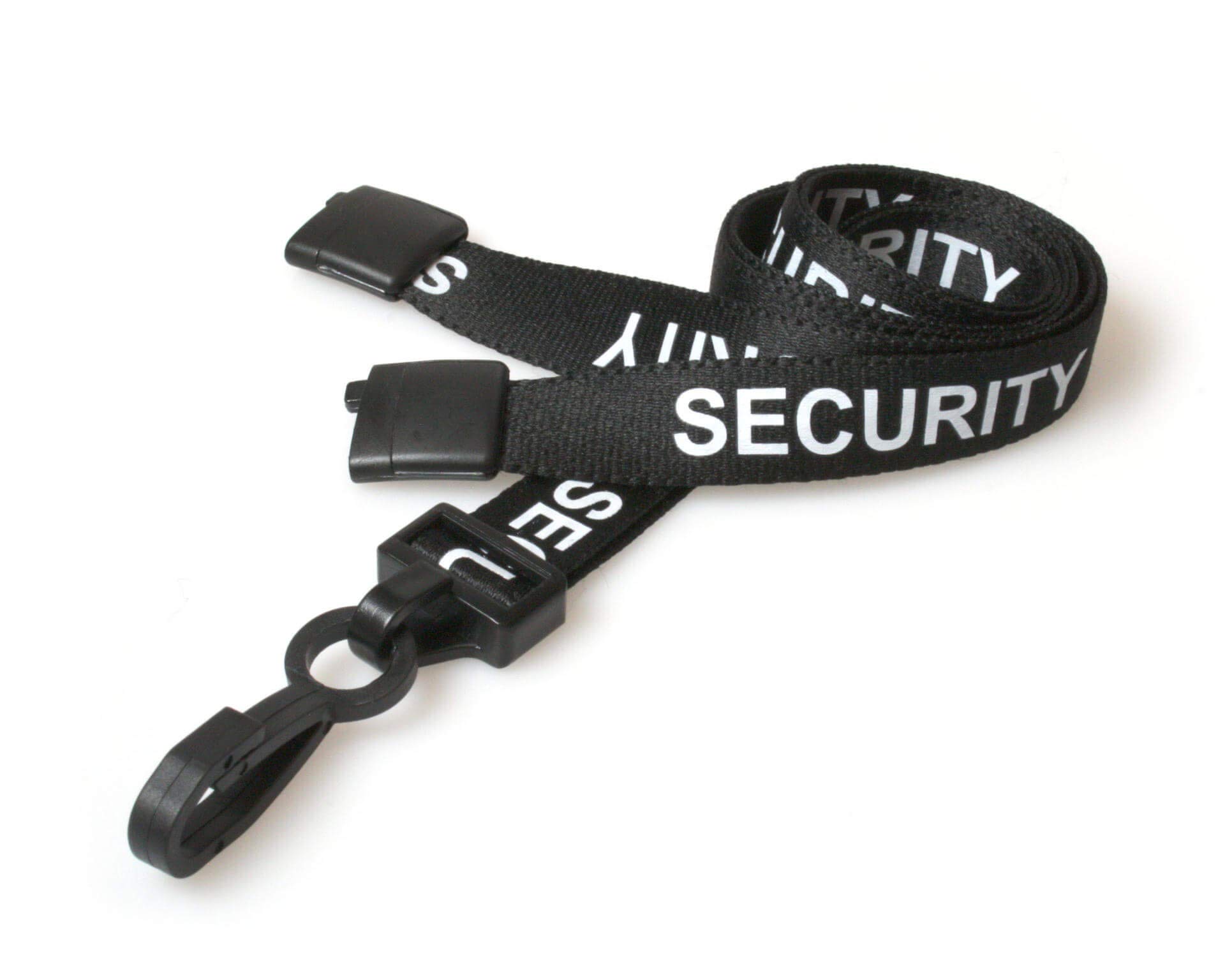 ALG ID Cards | Black Pre-Printed Security Lanyard with Safety Breakaway (100)