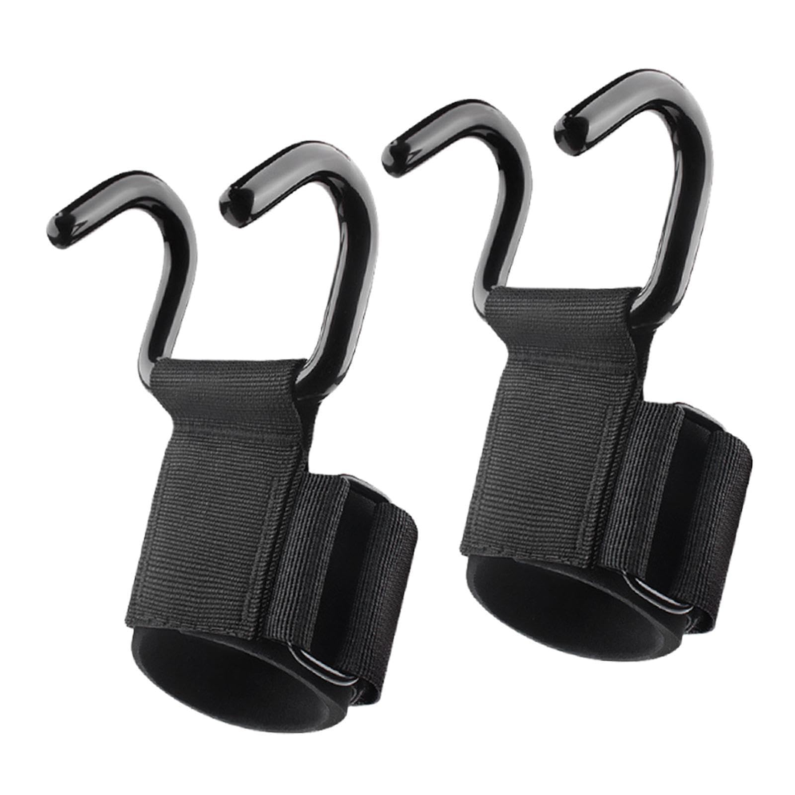 Yiju Weight Lifting Hook Gym Glove Equipment Portable Padded Lightweight Weight Grip Gym Lifting Strap for Power Lifting Fitness, 1 Pair