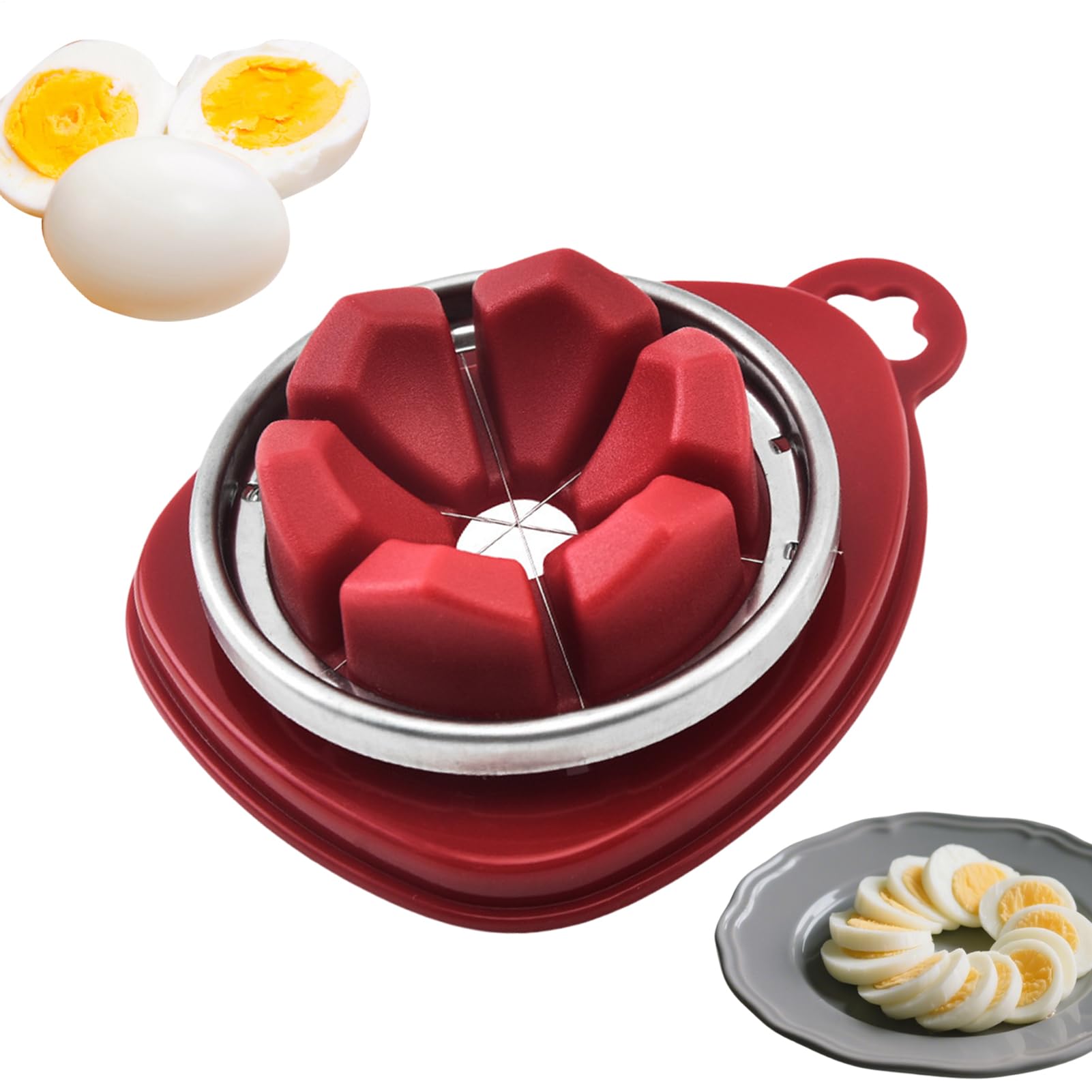Stainless Steel Egg Slicer | Stainless Egg Slicers,Non-slip Base Stainless Steel Chopper for Food Decoration Cooking Kitchen Home Meal Prep Salad Prep Baking